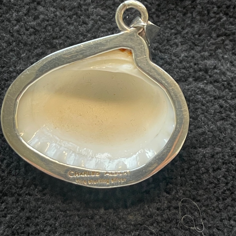 Charles Albert Sterling Silver Shell Pendant - Picture 3 of 7